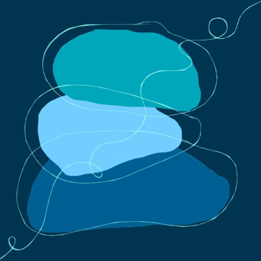 Digital Arts titled 'Zen Minimalism. Nat…' by Vafa Majidli, Original Artwork, Digital Painting